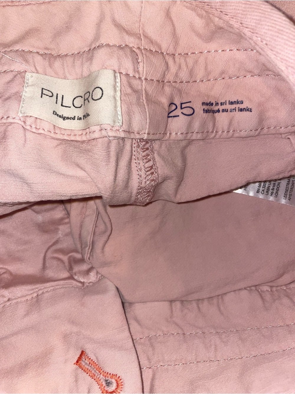 New! Anthropologie Pilcro Pink Satin Parachute Wide Leg & Jogger Pants 🎀 size 25 - Picture 10 of 10